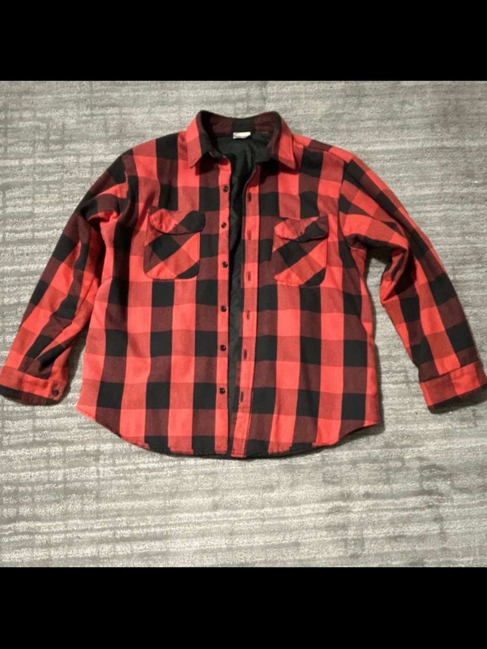 Field & Stream Red and Black Buffalo Plaid Flannel Jacket